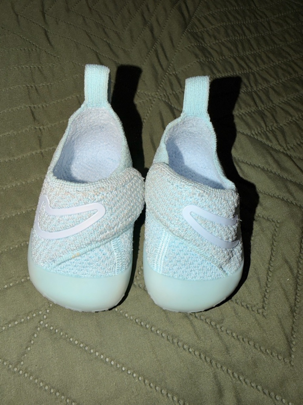 Kids Nike Swoosh 1 Lightweight Slip-On Shoes in Light Blue